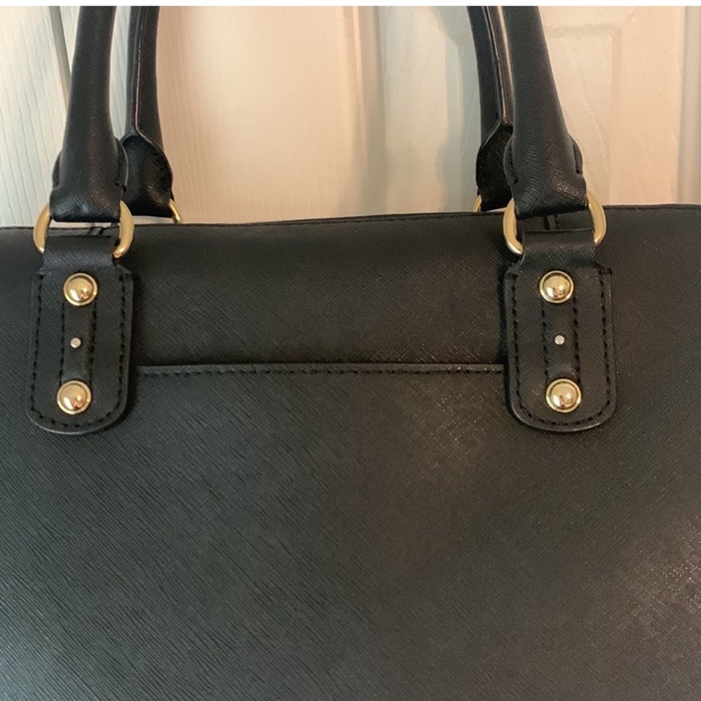 Michael Kors Black Saffiano Leather Large Zip Around Satchel w/Gold Hardware - Picture 8 of 15